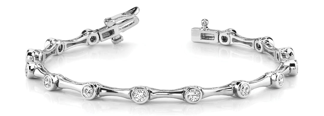 18K White Gold 3/4 CT Diamond Bracelet