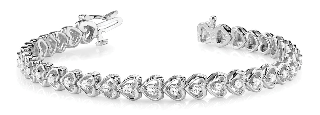 14K White Gold Diamond Fashion Bracelet