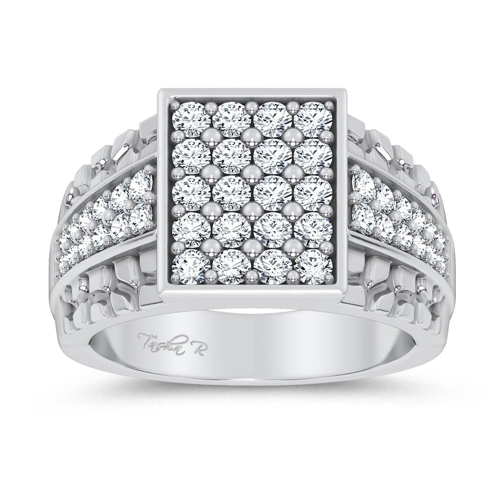 14K 1.50CT LAB GROWN Diamond Mens Ring