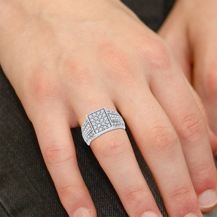 14K 1.50CT LAB GROWN Diamond Mens Ring