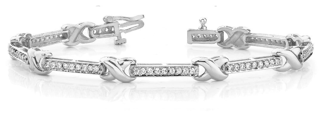 Platinum Diamond Fashion Tennis Bracelet