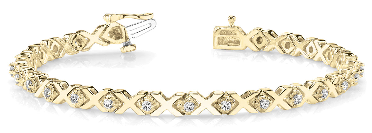 14K Yellow Gold Diamond Fashion Bracelet
