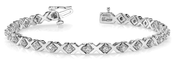 14K White Gold Diamond Fashion Bracelet