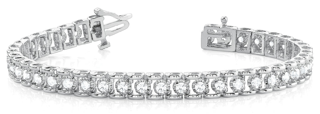 14K White Gold Diamond Tennis Bracelet