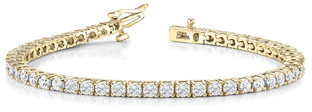 14K Yellow Gold 10.38ctw Diamond Line Bracelet