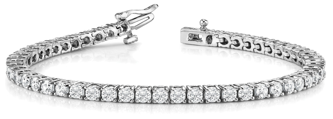 18K White Gold 10.38ctw Diamond Line Bracelet