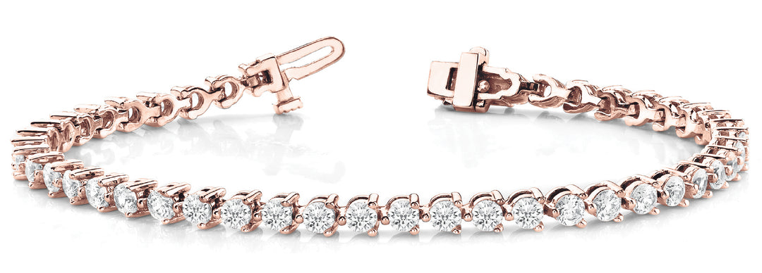 18K Rose Gold Diamond Fashion Bracelet