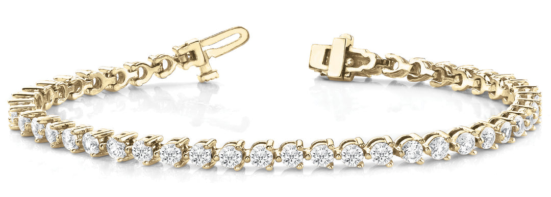 18K Yellow Gold Diamond Line Bracelet