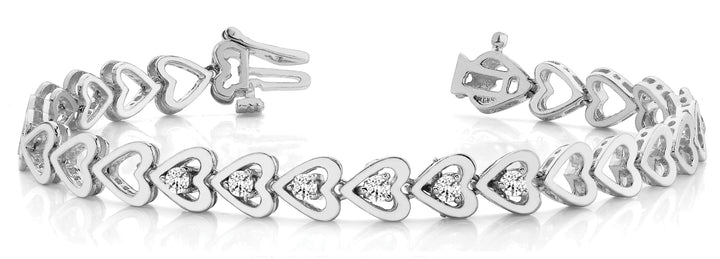 Platinum 1/4 ctw Round Diamond Fashion Bracelet