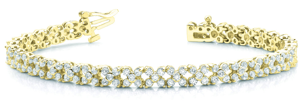 14K Yellow Gold Multi-Diamond Fashion Bracelet