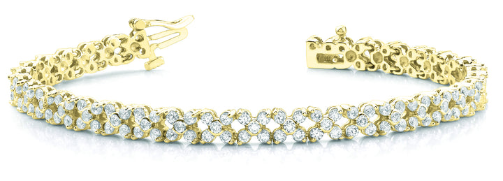 14K Yellow Gold Multi-Diamond Fashion Bracelet