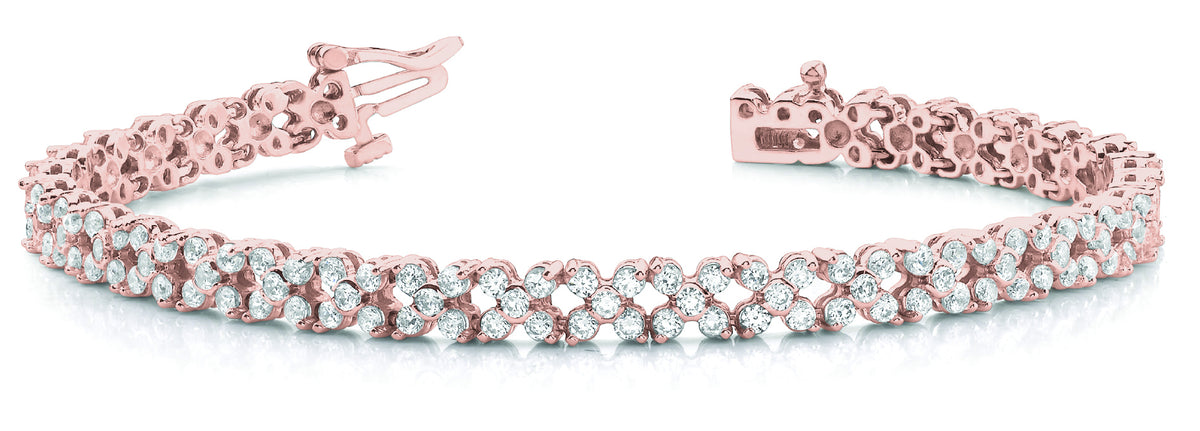 14K Rose Gold Diamond Fashion Bracelet