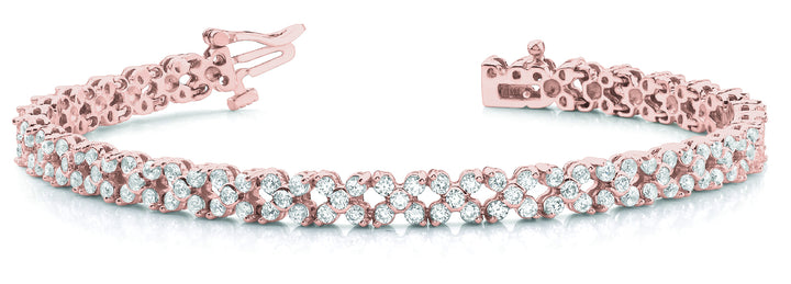 14K Rose Gold Diamond Fashion Bracelet