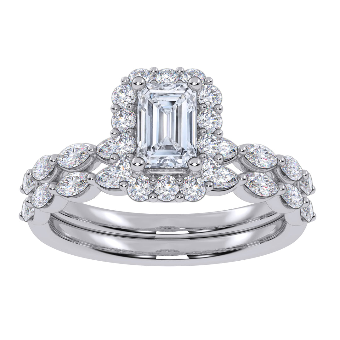 10K 1.25CT Certified Lab Grown Diamond Bridal Set