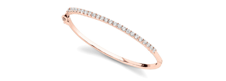 18K Rose Gold Diamond Fashion Bangle