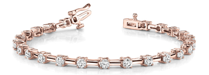 18K Rose Gold Diamond Fashion Bracelet