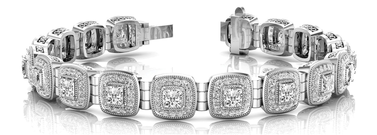 Multi-Diamond Fashion Tennis Bracelet