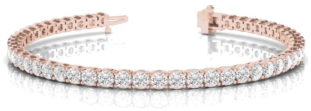 14K Rose Gold Diamond In-Line Tennis Bracelet