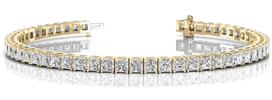 18K Yellow Gold 10.92 CT Diamond In-Line Bracelet