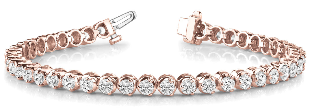 14K Rose Gold 11.2 CT Diamond In-Line Bracelet