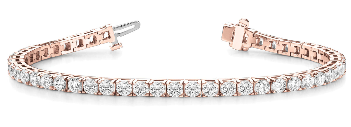 14K Rose Gold 10.25ctw Diamond Tennis Bracelet