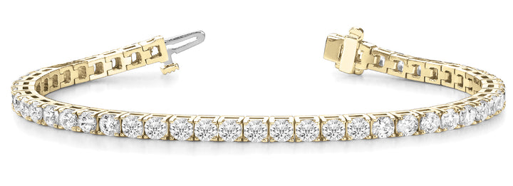 18K Yellow Gold 10.25ctw Diamond Tennis Bracelet