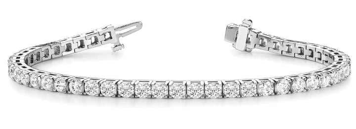 Platinum 10.25ctw Round Diamond In-Line Bracelet
