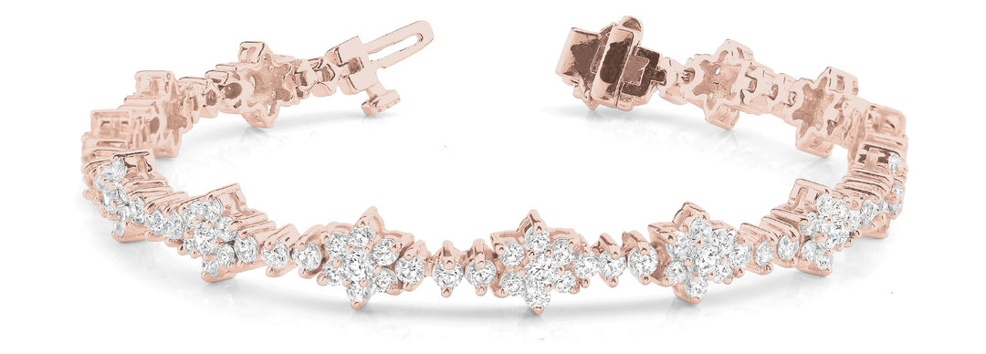 18K Rose Gold 5.21ctw Diamond Fashion Bracelet