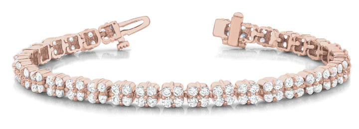 14K Rose Gold 10.38ctw Diamond Tennis Bracelet