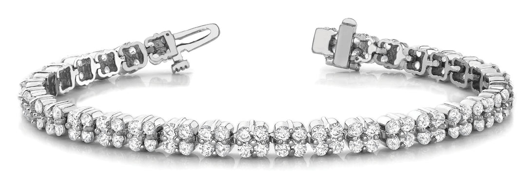 14K White Gold 10.38ctw Diamond Tennis Bracelet