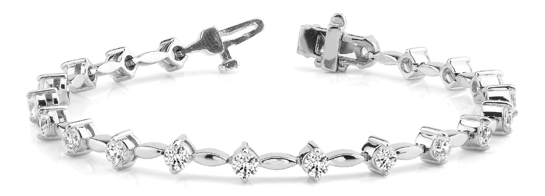 Platinum 1ctw Round Diamond Fashion Bracelet