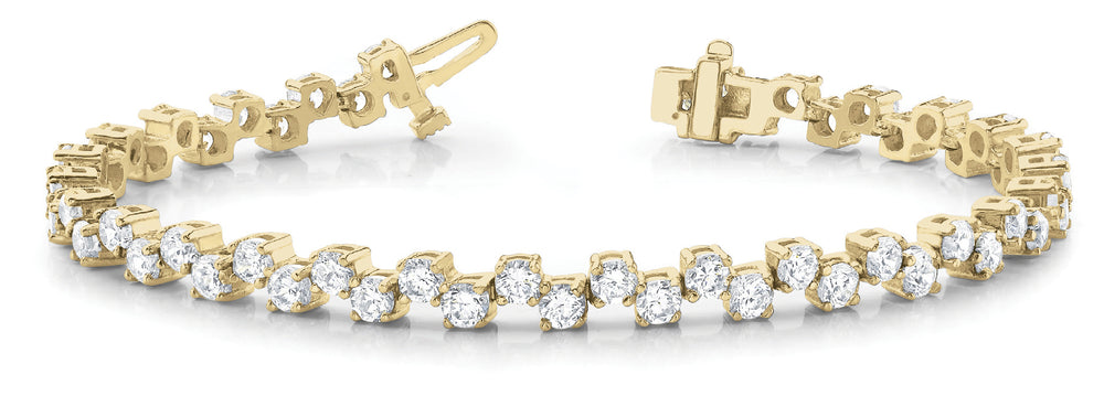 14K Yellow Gold Diamond Tennis Bracelet - 2 CTW