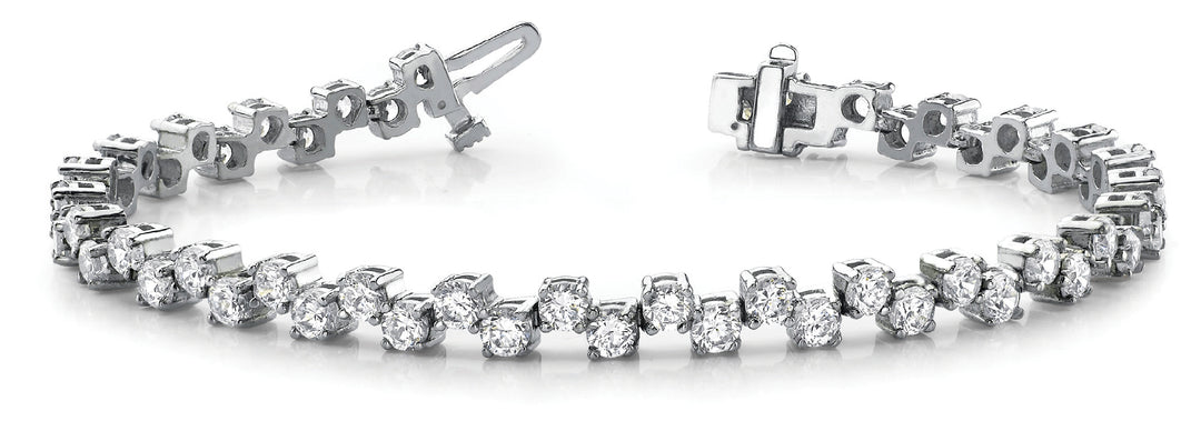 Platinum White Diamond Fashion Bracelet