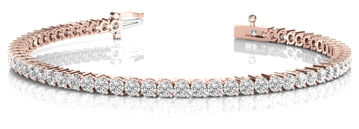Rose Gold 1 CT Diamond Line Bracelet