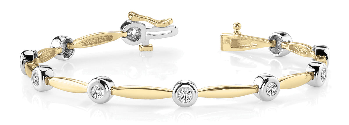 14K Yellow Gold Diamond Fashion Bracelet