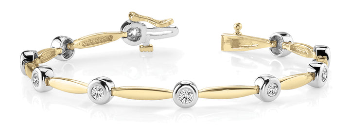 14K Yellow Gold Diamond Fashion Bracelet