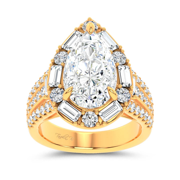 14K 6.60CT Certified Lab Grown Engagement Ring