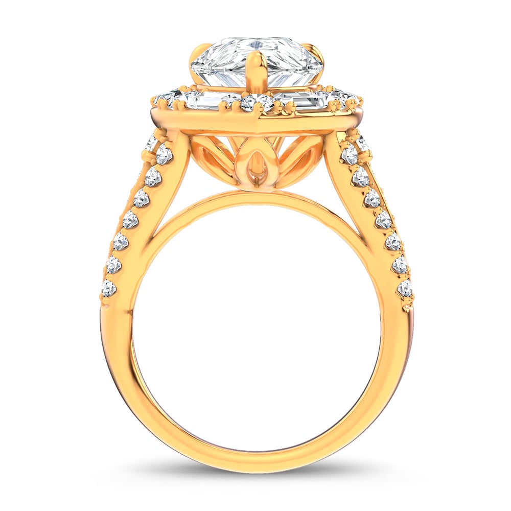 14K 6.60CT Certified Lab Grown Engagement Ring