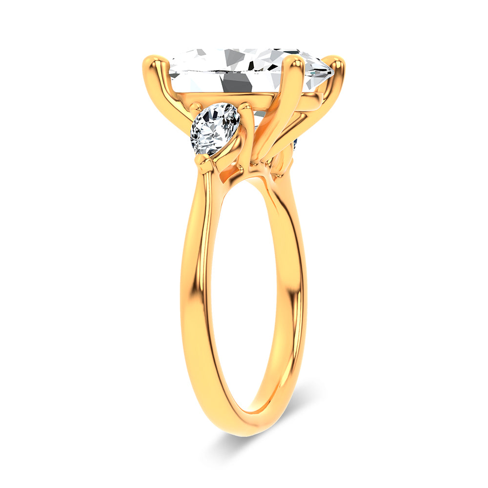 14K 6.61CT Certified Lab Grown Engagement Ring