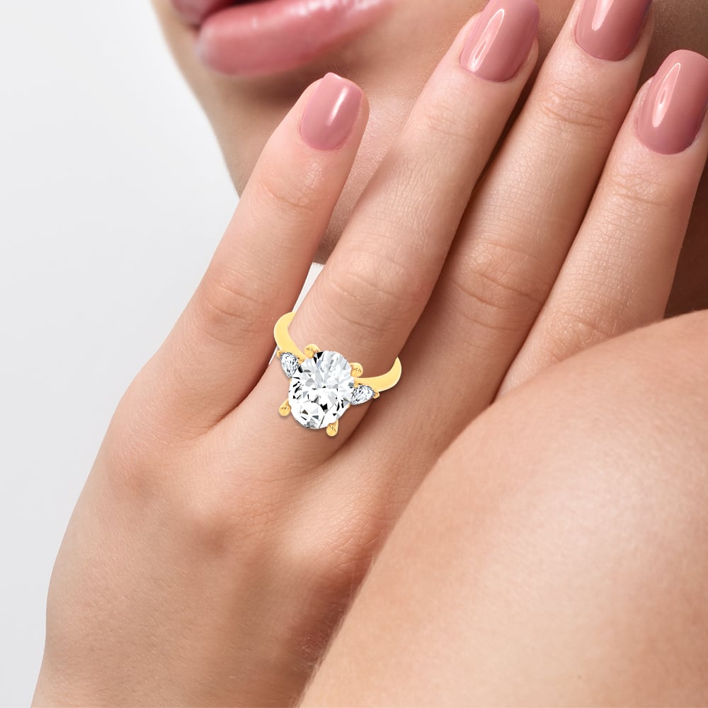 14K 6.61CT Certified Lab Grown Engagement Ring