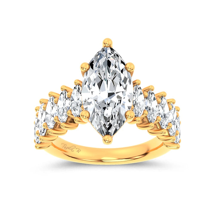 14K 4.60CT Certified Lab Grown Engagement Ring