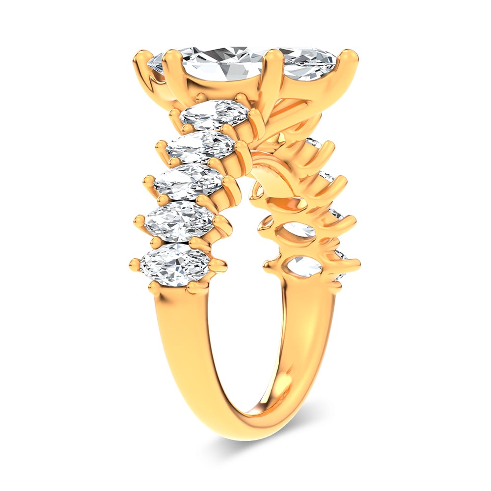 14K 4.60CT Certified Lab Grown Engagement Ring