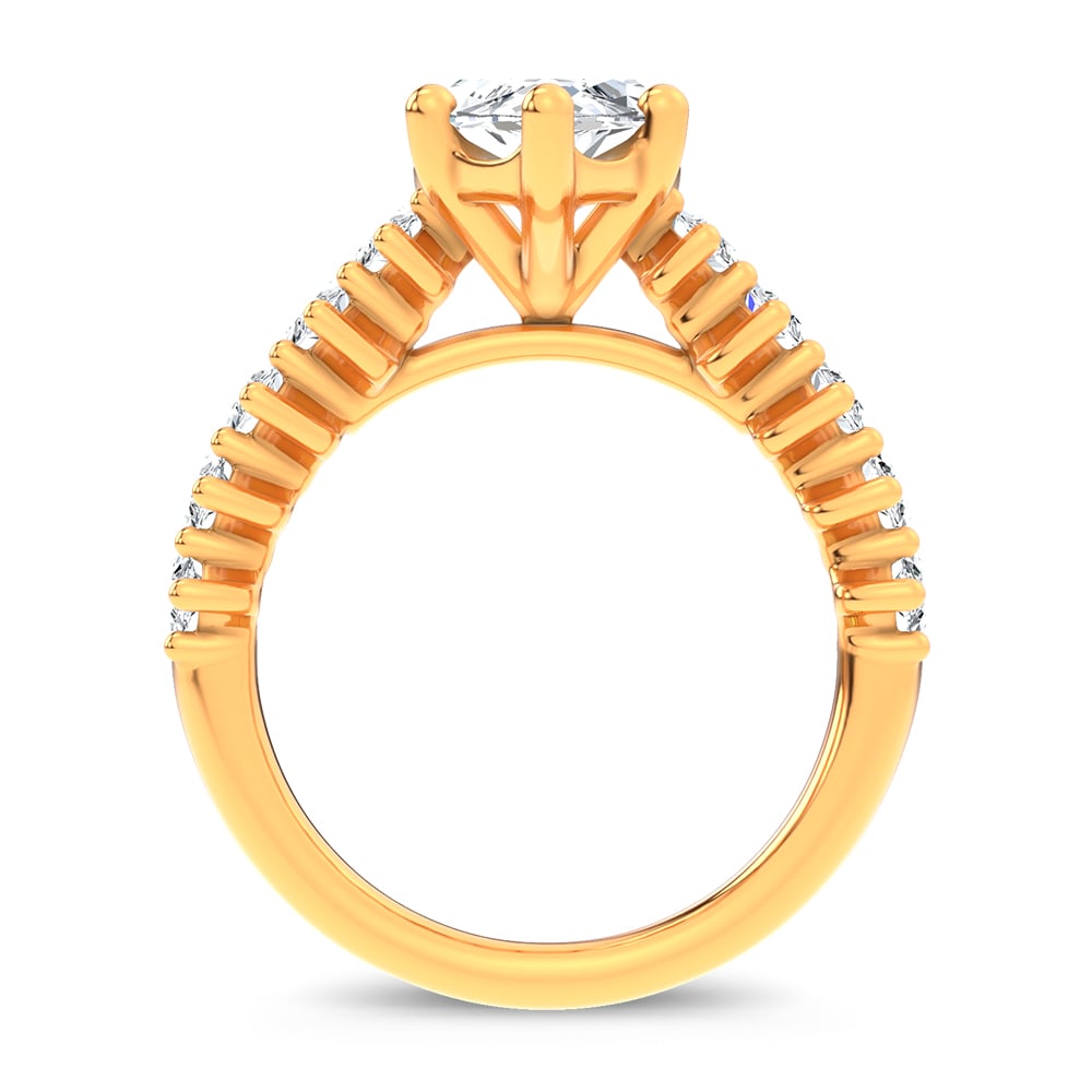14K 4.60CT Certified Lab Grown Engagement Ring