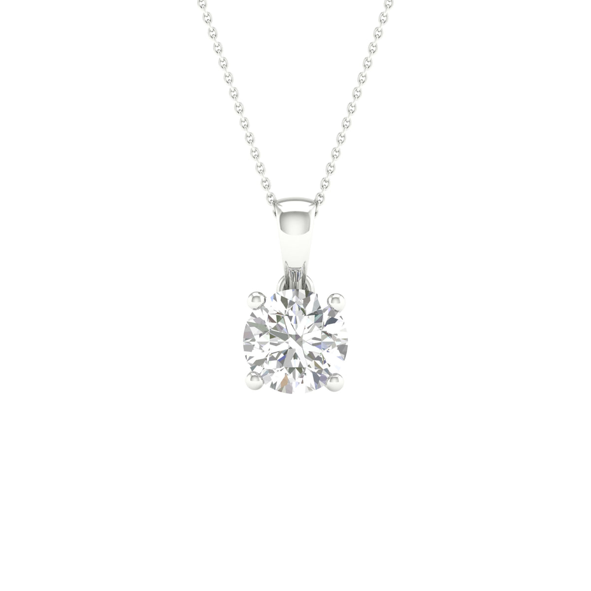 14K 1.00CT Certified Lab Grown Diamond Pendant