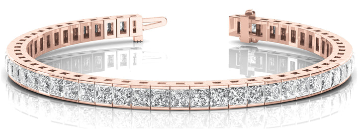 Rose Gold 10.74ctw Square Diamond Fashion Bracelet