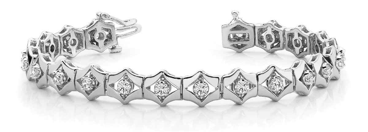 Diamond Round Multi-Stone Bracelet