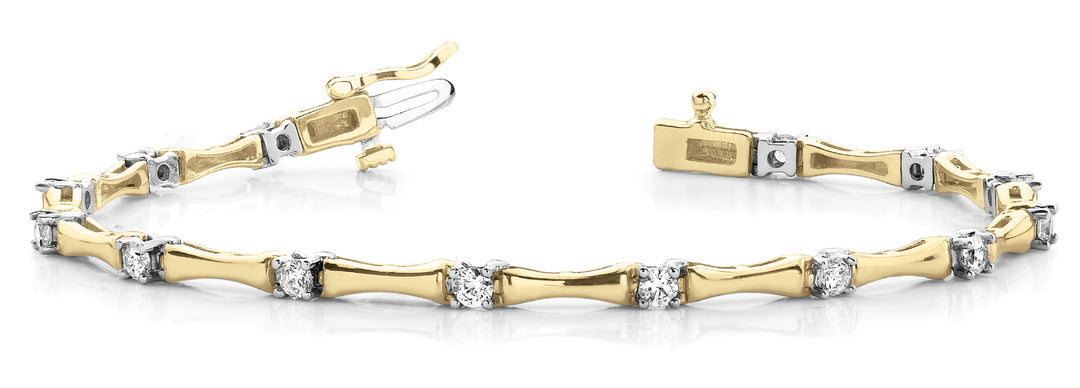 18K Yellow Gold 1ct Diamond Fashion Bracelet