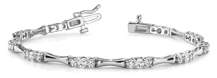 Platinum 1.5ctw Round Diamond Fashion Bracelet
