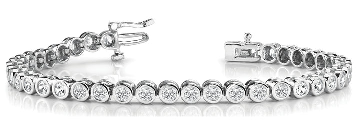 18K White Gold 2ctw Diamond Line Bracelet