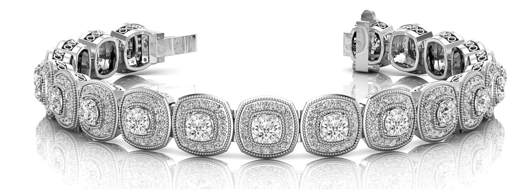 14K White Gold Diamond Fashion Bracelet